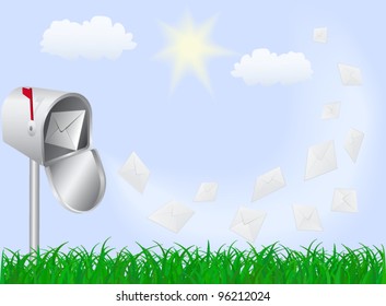 mail box with letter
