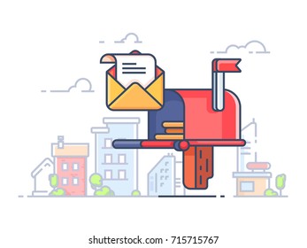 Mail box for letters and correspondence
