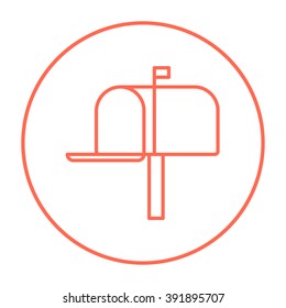 Mail box line icon.