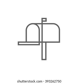 Mail box line icon.