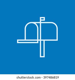 Mail box line icon.