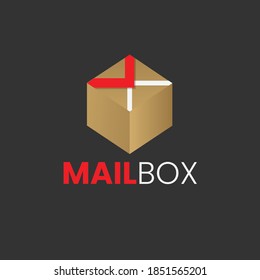 mail box logo vector emblem illustration