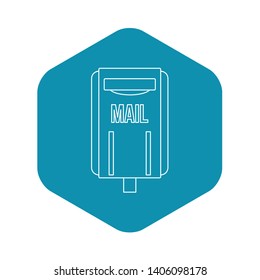 Mail box post icon. Outline illustration of mail box post vector icon for web