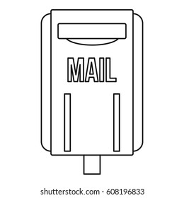 Mail box post icon. Outline illustration of mail box post vector icon for web