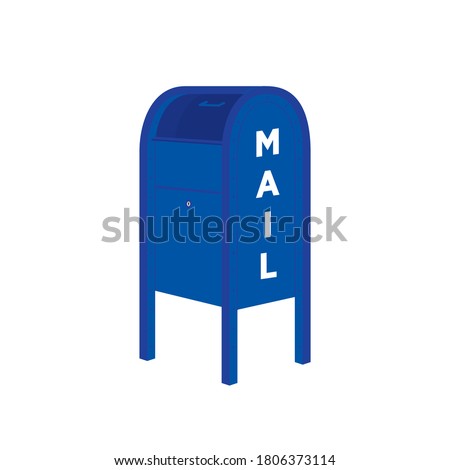 Mail Box, Post Box, US Mail Box, Letter Box Vector Illustration Background