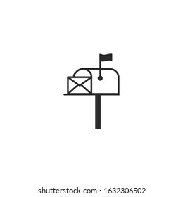 mail box postal Icon template color editable. mail boxsymbol vector sign isolated for graphic and web design.