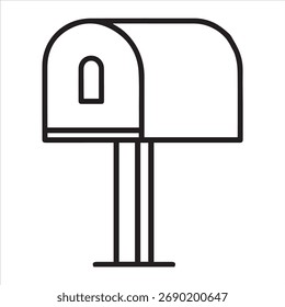 Mail box for receiving letters. Delivery postal service, correspondence, communication and private addresses.