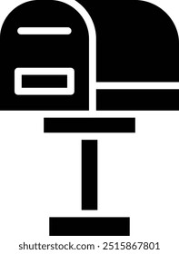 Ilustración de diseño de icono de Vector de caja de correo
