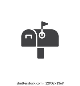 Mail box vector icon. filled flat sign for mobile concept and web design. Mailbox simple solid icon. Symbol, logo illustration. Pixel perfect vector graphics