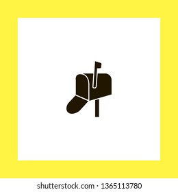 mail box vector icon. flat design