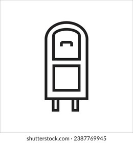 mail box vector icon line new