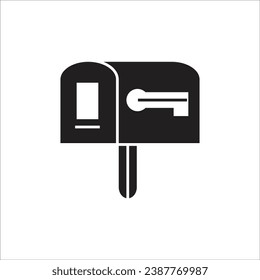 línea de icono de vector de cuadro de correo nueva