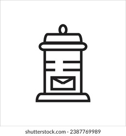 mail box vector icon line new