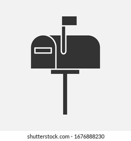 E-Mail-Box-Vektorillustration-Symbol im modernen Design für Website und mobile App auf Hintergrund