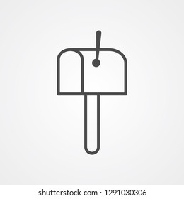 Mail box vector icon sign symbol