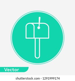 Mail box vector icon sign symbol