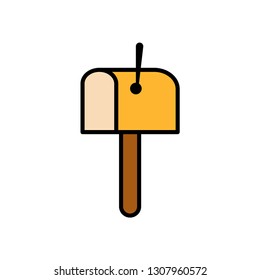 Mail box vector icon sign symbol