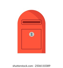 Mail box vector illustration in flat style. Doodle mail box isolated on white background for logo banner or other design uses.