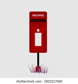 Mail Box Vector Illustration. Good template for post design.