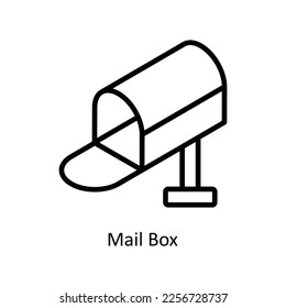 Icono de contorno de vector de caja de correo para sus proyectos digitales o de impresión. ilustración de stock