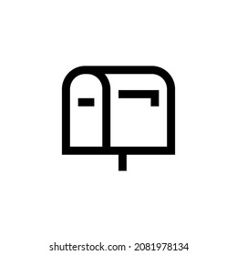 Mail box vector png icon isolated on white background. 