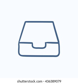 Mail box vector sketch icon isolated on background. Hand drawn Mail box icon. Mail box sketch icon for infographic, website or app.