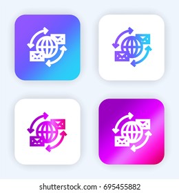 Mail bright purple and blue gradient app icon