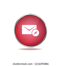 Mail button, web design element