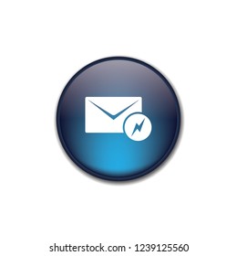 Mail button, web design element