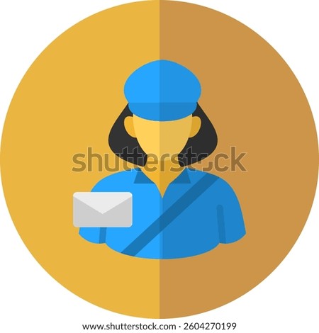 Mail Carrier Icon Element For Design
