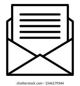 Mail celebrity invitation icon. Outline mail celebrity invitation vector icon for web design isolated on white background
