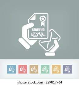 Mail with certification document