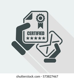 Mail with certification document
