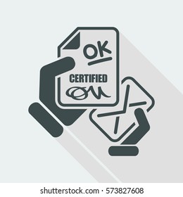 Mail with certification document