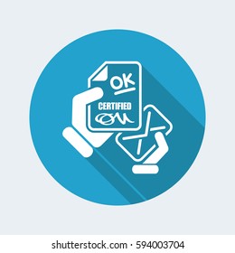 Mail with certification document