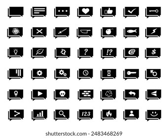 Mail chat message contact communitation talk icon symbol vector illustration silhouette web ui design decoration button graphic element