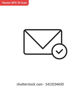 Mail, check message symbol vector icon. Elements for mobile concepts and web apps.
