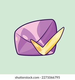 Mail with Check Sign. Approved Mail Illustration Vector