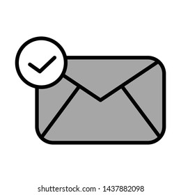 mail checked favorites icon vector