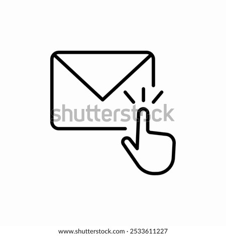 mail click icon sign vector