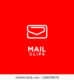 mail clips logo idea icon design vector