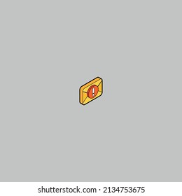 Mail and cloud 3D isometric outline color icons
