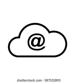 Mail cloud server. Mail icon. IT