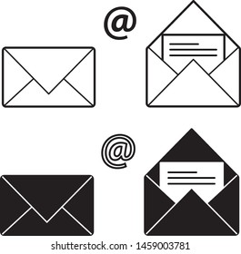 Mail collection icon vector design isolated on white background.