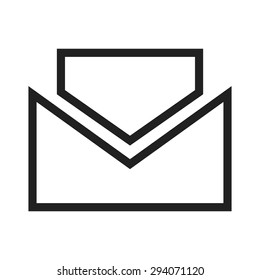 Mail, communication, letter icon vector image.Can also be used for email, communication and messaging. Suitable for mobile apps, web apps and print media. 