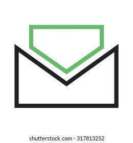 Mail, communication, letter icon vector image.Can also be used for email, communication and messaging. Suitable for mobile apps, web apps and print media. 