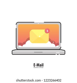 Mail communication. mailing contact. E-mail Marketing 