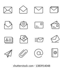Mail Communiocation Sign Icons Vector