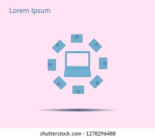 mail computer, vector illustration