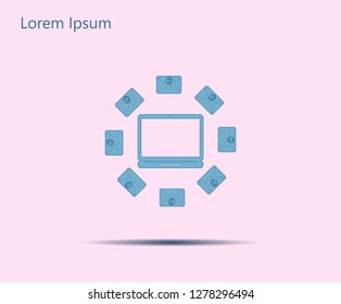 mail computer, vector illustration